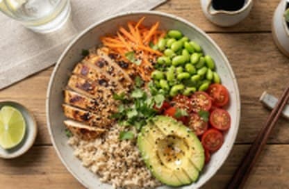 Bowl gạo lứt ức gà