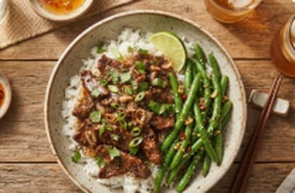Cơm bò sốt tiêu đen
